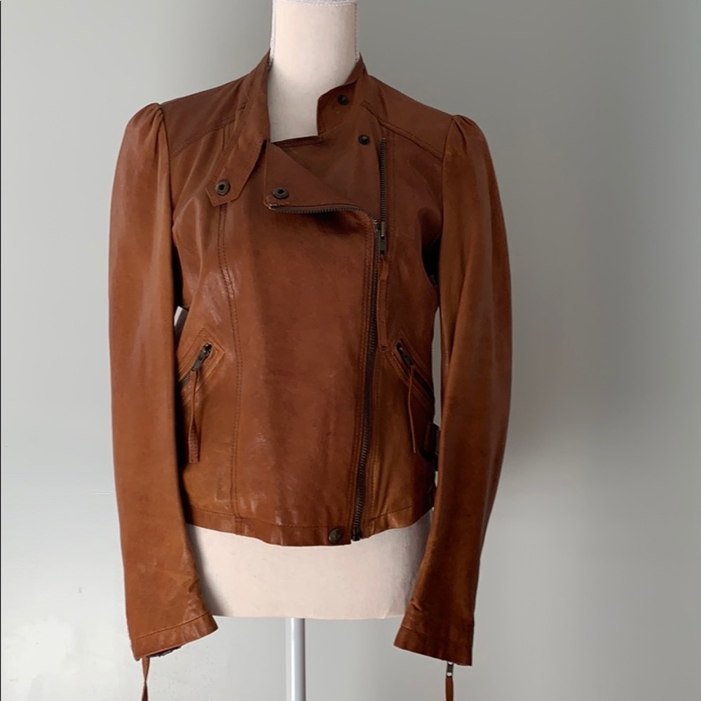 Made in Korea 🇰🇷❣️ 100% Genuine Lambskin Leather Asymmetrical Moto Jacket